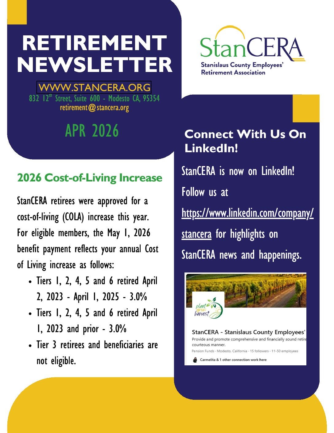 Spring 2026 StanCERA Newsletter
